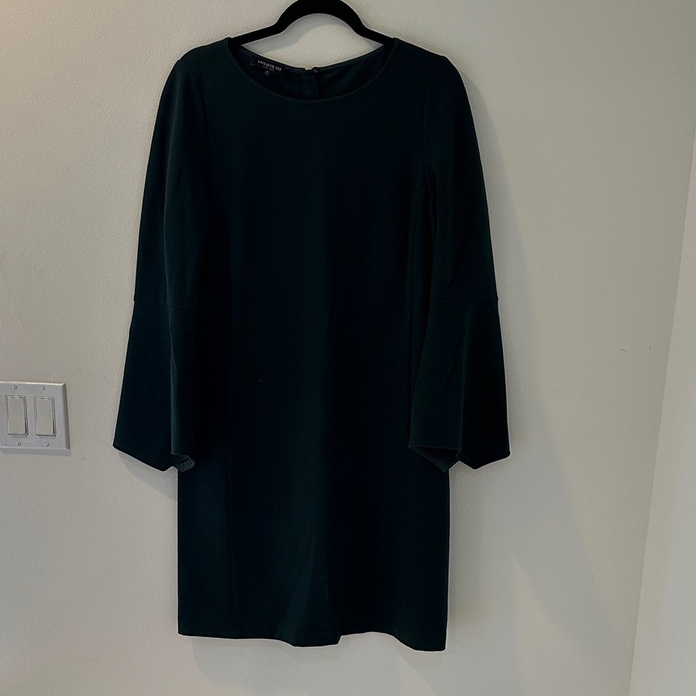 Lafayette 148 New York Dark Green Long Sleeve Dress
